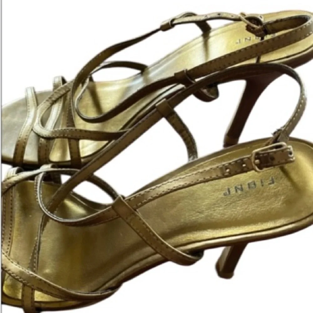 FIONI Gold Evening party cocktail Strappy Heels size 7 - Picture 7 of 8